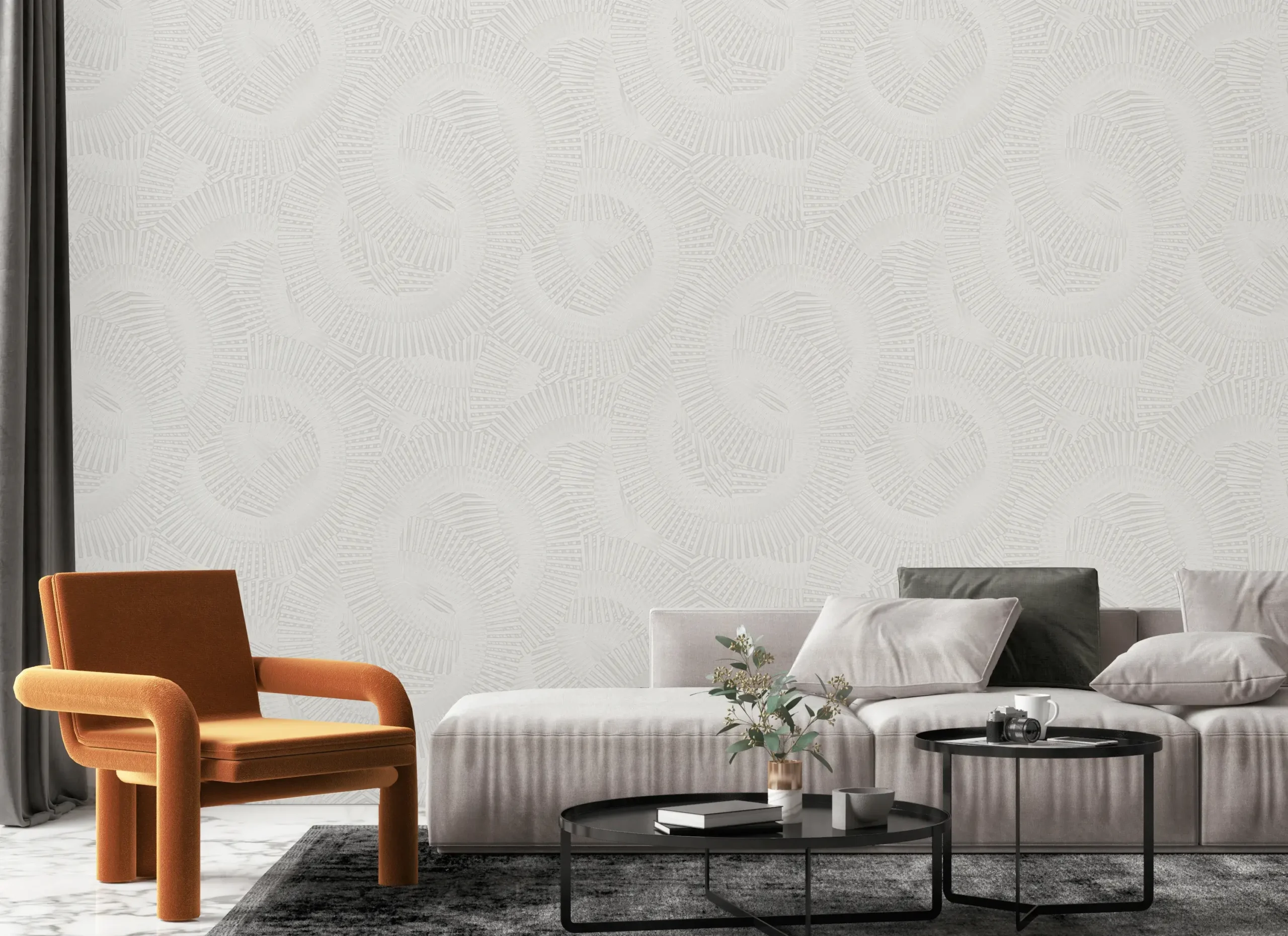 Beige Embossed Wallpaper – Natural Glitter (24103-1)